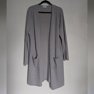 Chicsoul Light Brown Patch Elbow Open-Front Cardigan Duster Sweater Size 3X